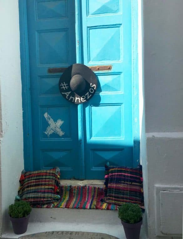 Blue Door – Mykonos, Greece distinctive blue door at mykonos greece