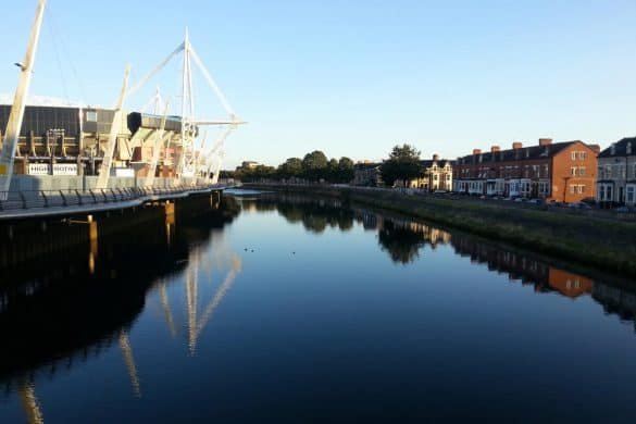 River Taff – Millennium Stadium – Cardiff, Wales Millennium Stadium reflection on river taff